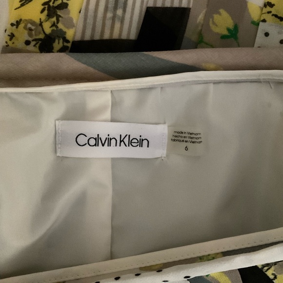 Calvin Klein Pleated Chiffon Midi Skirt Size 6 Multicolor - Picture 3 of 8